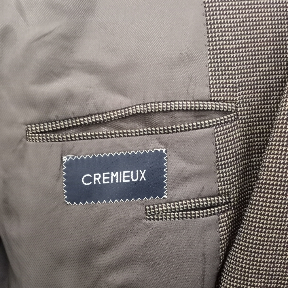 Daniel Cremieux Classic Nailhead Sport Jacket Charcoal Gray Mens 42R - Picture 12 of 15